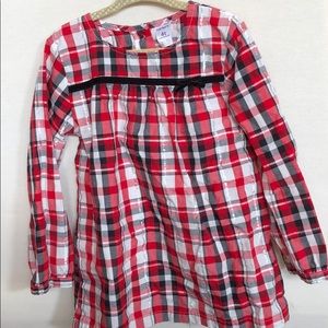 Carter’s Plaid Dress with Velvet Bow Accent